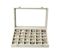 Porta Orecchini Organizer | Espositore per Collane a 30 Scomparti - Portagioie con Coperchio Trasparente,Per Ragazze Signore Mogli Collezionisti Madri Camera da Casa Appartamento Toeletta Negozio Bout