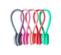 Porta 'organizzatore di cavi magnetici - Avvolgimenti di filo in silicone riutilizzabili, clip del cavo di ricarica | Cravatte elettroniche di gestione dei cavi, organizzatore USB per cuffie, arch