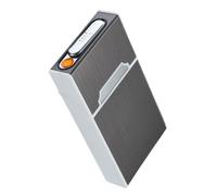 Porta pacchetto di sigarette, portasigarette con accendino, ricarica USB Portasigarette da 20 pezzi, a prova di umidità, mini accendino anti pressione for uomo, for uso quotidiano for donna ( Color :