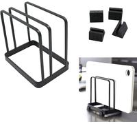 Porta Padelle Tagliere Organizer Scolapiatti in Metallo-Ripiano per Cucina, Port