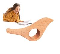 Porta pagina per, accessorio in legno a forma di, assistente alla lettura romanzo | Anello ergonomico per il pollice per girare pagine, per la lettura artigianale con anello per le