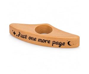 Porta pagina per libro con pollice inciso, in legno di faggio, ideale come | Porta pagine per libri per leggere solo un'altra pagina citazione stella luna liscia lucida con una mano leggera portatile