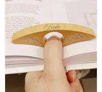 Porta-pagina Personalizzato Per Libri Con Pollice, Segnalibro Con Nome Intagliato, Anello Di Lettura In Legno Per Amanti Dei Libri, Accessorio Di Lettura Personalizzato