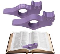 Porta pagine manuale per pollice, grazioso segnalibro a forma di gatto, 8,9 x 1,9 x 1,9 cm, compatto e adorabile, set di 2 contenitori per pagine in Pollex, per amanti dei libri, lettori di romanzi