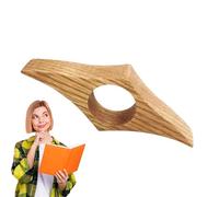 Porta pagine per la lettura, porta pagine per taccuino - Porta pagine per dito in legno | Supporto per pagina per dito compatto, pratico supporto per libro per pollice per studenti e bambini