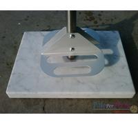 Porta pala + palettino con base in marmo - doppio - pale max 200 cm.