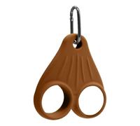 Porta palline da golf per borsa, custodia in silicone con clip in metallo, accessorio sportivo per golfisti, uomini e donne, facile da attaccare alla borsa o al carrello, Marrone, Refer to description