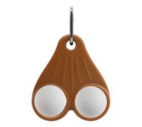 Porta palline da golf per borsa, custodia in silicone per palline da golf con clip in metallo, organizer portatile per accessori sportivi, facile da attaccare alla borsa o al carrello, Marrone, Refer