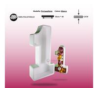 PORTA PALLONCINI IN POLISTIROLO A FORMA DI NUMERO - H 50cm O H 100cm