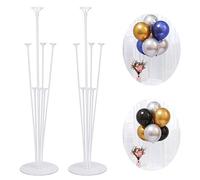 Porta Palloncini Supporto Palloncino Kit con Bastoncini Base Decorazione per Festa Compleanno Matrimonio 2 Sets
