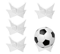 Porta Pallone Calcio,4 Pezzi Porta Palloni, Espositore per Pallone da Calcio, Supporto da Palla in Acrilico, Piede Sedile Base Supporto per Pallacanestro Palloni da Calcio Basket e Rugby - Trasparente