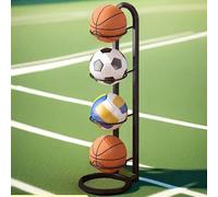 Porta Palloni Basket Multifunzionale in Acciaio al Carbonio Design Moderno Gym