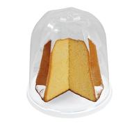 Porta Panettone - Porta Pandoro - Contenitore in Plastica con Coperchio Trasparente - Campana Alta - Colore Base Bianco - Misure Diametro 27 cm Altezza 26 cm - Made in Italy