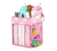Porta pannolini per culla - Organizer multitasche regolabile impermeabile | Stabile impilatore per pannolini per bambini con grande capacità di stoccaggio | Organizzatore per la cameretta del presepe