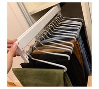 Porta Pantaloni Estraibile, Barra Appendiabiti Estensibile, Organizer scorrevoli per armadi, Asta portasciugamani Estraibile in Acciaio Inox per Vestiti, Sciarpe, Jeans,300mm