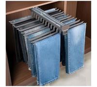 Porta-pantaloni estraibile, organizer per armadio con braccia regolabili | Rastrelliera per pantaloni regolabile a doppia fila, organizer salvaspazio per riporre in modo efficiente e facile accesso