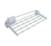 Porta Pantaloni Estraibile per Armadio 46 cm in Acciaio e Plastica Emuca Grigio Metallizzato