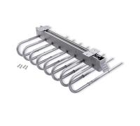 Porta Pantaloni Estraibile per Armadio Montaggio a Sinistra in Acciaio e Plastica Emuca Grigio Metallizzato