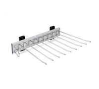 Porta Pantaloni Self Montaggio Laterale per Armadio Cromato Brillo Acciaio e Tecnoplastica e Emuca