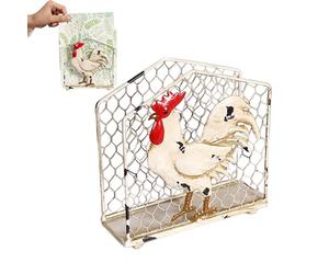 Porta paper Napkin | Decorazione per rack in stile rustico con griglia, porta cocktail per casa e bagno cucina cena come contatore degli ospiti di Natale e viaggi di casa