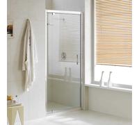 Porta Parete Doccia 100 cm 1 Anta Battente in Cristallo Trasparente 6mm H198 Fosterberg Aalborg