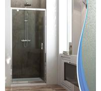 Porta Parete Doccia 90 cm 1 Anta Battente in Cristallo Opaco 6mm H185 Fosterberg Koge