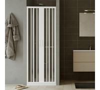 Porta doccia a soffietto in PVC 160 cm H 185 mod. Giglio con apertura centrale