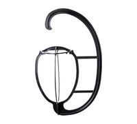 Porta parrucca pieghevole, espositore portatile per styling, porta capelli 12,2x5,9 pollici con gancio staccabile, organizer per parrucche in ABS resistente, supporto per parrucca con design sospeso,