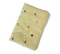 Porta passaporti da ricamo coreano da donna pratico e sicuro per la gestione dei documenti di viaggio Organzier di stoccaggio dei biglietti Organzier ricamo stella tessuto titolare da viaggio, Giallo