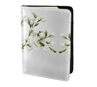 Porta passaporto bianco naturale verde stampa ramo per viaggio Must Have, custodia per passaporto per accessori da viaggio per donne uomini, Nero, One Size