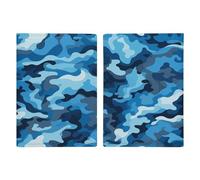 Porta passaporto blu con motivo mimetico ultra sottile in pelle PU organizer per documenti da viaggio compatto premium internazionale per passaporto americano copertura per donne e uomini