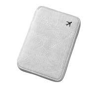 porta passaporto Cerniera for borsa for passaporto con documenti, scheda di conservazione del biglietto aereo grande capacità, clip da viaggio alla moda(Grey)