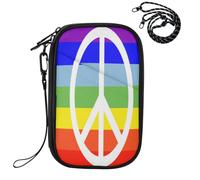 Porta passaporto combinato per la bandiera del ritmo da viaggio (segno della pace)