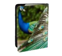 Porta passaporto con bellissimo pavone per viaggi, custodia RFID per passaporto, portafoglio in pelle PU, custodia per passaporto carino per donne e uomini