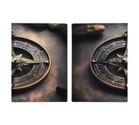 Porta passaporto con bussola, design magico, ultra sottile, in pelle PU, organizer per documenti da viaggio, compatto, di alta qualità, per passaporto internazionale degli Stati Uniti, per donne e