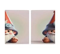 Porta passaporto con cappello da gnomo carino ultra sottile in pelle PU organizer per documenti da viaggio compatto premium internazionale per passaporto americano copertura per donne uomini