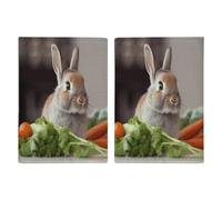 Porta passaporto con coniglio che mangia verdure, ultra sottile, in pelle PU, organizer per documenti da viaggio, compatto, premium, internazionale, per donne e uomini