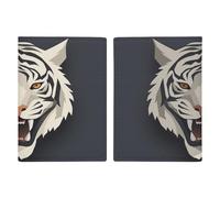 Porta passaporto con faccia di tigre, con slot per carte e biglietti, custodia per passaporto in pelle PU, facile accesso, organizer per documenti essenziali da viaggio, impermeabile, portafoglio da