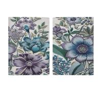 Porta passaporto con fiori blu viola ultra sottile in pelle PU organizer per documenti da viaggio compatto premium internazionale per passaporto americano copertura per donne uomini