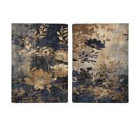 Porta passaporto con fiori dorati e neri, ultra sottile, in pelle PU, organizer per documenti da viaggio, compatto, premium internazionale, per donne e uomini