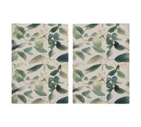 Porta passaporto con foglie di eucalipto verde salvia ultra sottile in pelle PU organizer per documenti da viaggio compatto premium internazionale per passaporto americano custodia protettiva per