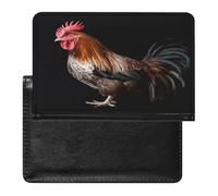 Porta passaporto con gallo animale per donne e uomini in pelle PU portafoglio da viaggio passaporto moda porta passaporto custodia impermeabile custodia per documenti da viaggio