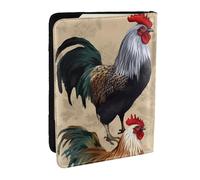 Porta passaporto con gallo e pollo, custodia per passaporto, per viaggi, RFID, in pelle PU, porta passaporto, carino, protezione per passaporto, per donne e uomini