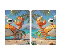 Porta passaporto con granchio cartone animato estivo ultra sottile in pelle PU organizer per documenti da viaggio compatto premium internazionale per passaporto americano copertura per donne uomini