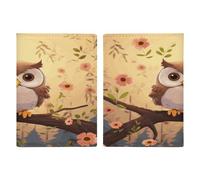 Porta passaporto con gufo carino ultra sottile in pelle PU organizer per documenti da viaggio compatto premium internazionale per passaporto americano copertura per donne uomini