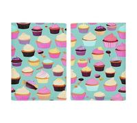Porta passaporto con motivo cupcake, ultra sottile, in pelle PU, organizer per documenti da viaggio, compatto, premium, internazionale, per donne e uomini