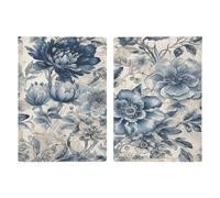 Porta passaporto con motivo floreale blu ultra sottile in pelle PU organizer per documenti da viaggio compatto premium internazionale per passaporto americano copertura per donne uomini