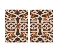 Porta passaporto con motivo geometrico marrone, ultra sottile, in pelle PU, organizer per documenti da viaggio, compatto, premium internazionale, per donne e uomini