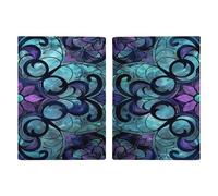 Porta passaporto con motivo in vetro colorato, ultra sottile, in pelle PU, organizer per documenti da viaggio, compatto, premium internazionale, protezione passaporto statunitense, per donne e uomini