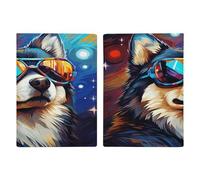 Porta passaporto con occhiali per cane, ultra sottile, in pelle PU, organizer per documenti da viaggio, compatto, premium, internazionale, per donne e uomini